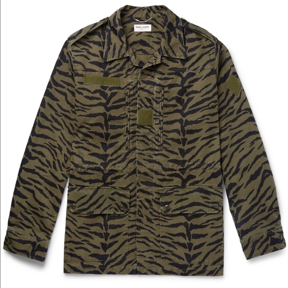 Saint Laurent Zebra Print Field Jacket. Like New, worn once. Mint Cond. $2280